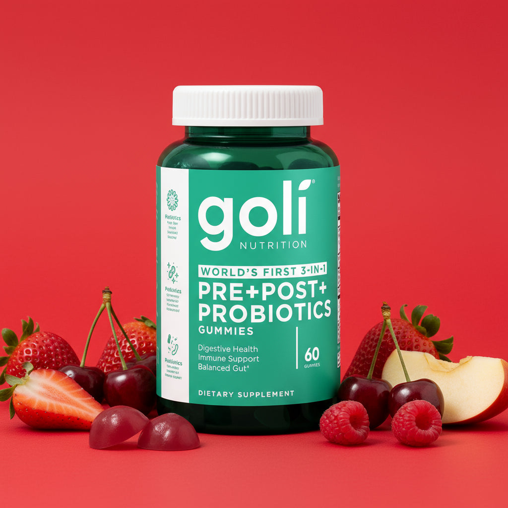 Goli Nutritional Supplement Pre+Post+Probiotics Gummy Worlds First 3-in-1